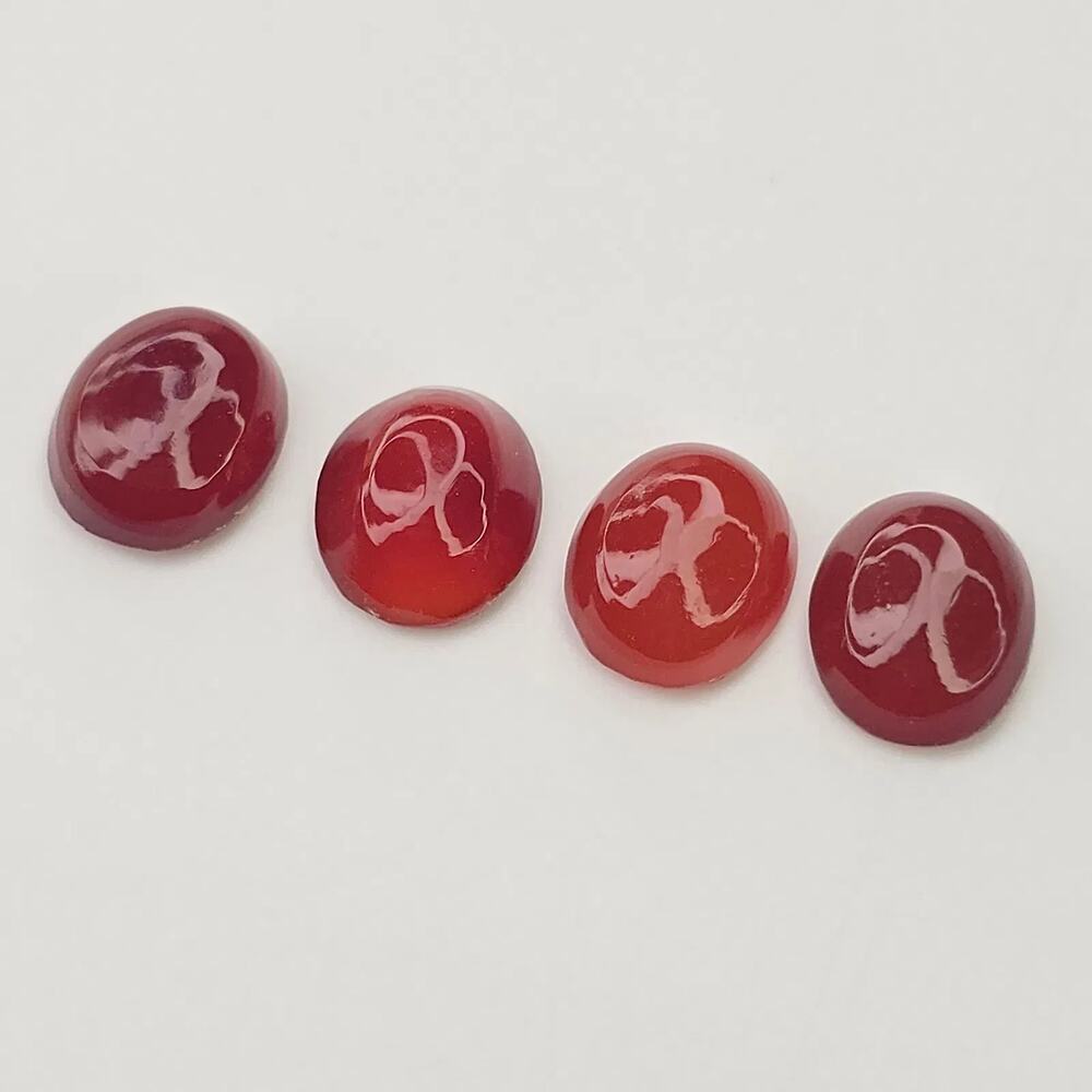8.93 Ctw Natural Red Onyx Set 10x8mm Loose Gemstones